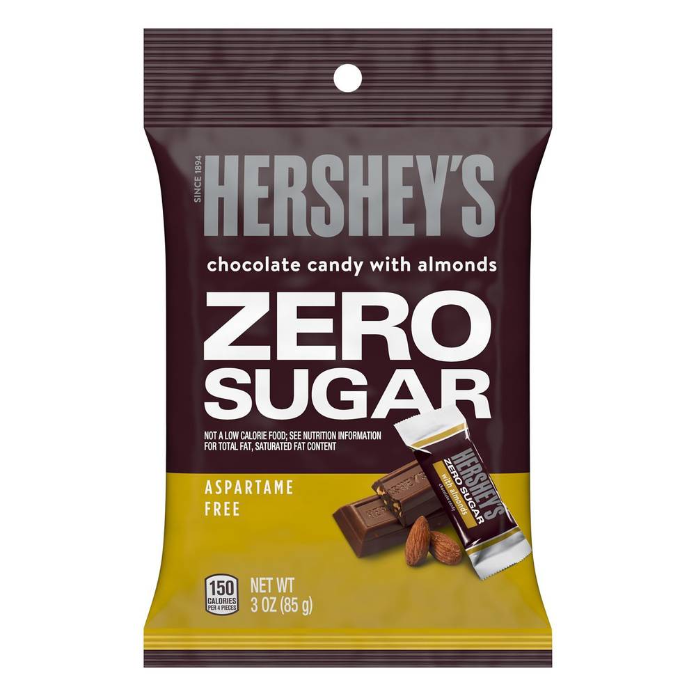 Hershey's Zero Sugar Chocolate With Almonds Candy Bars