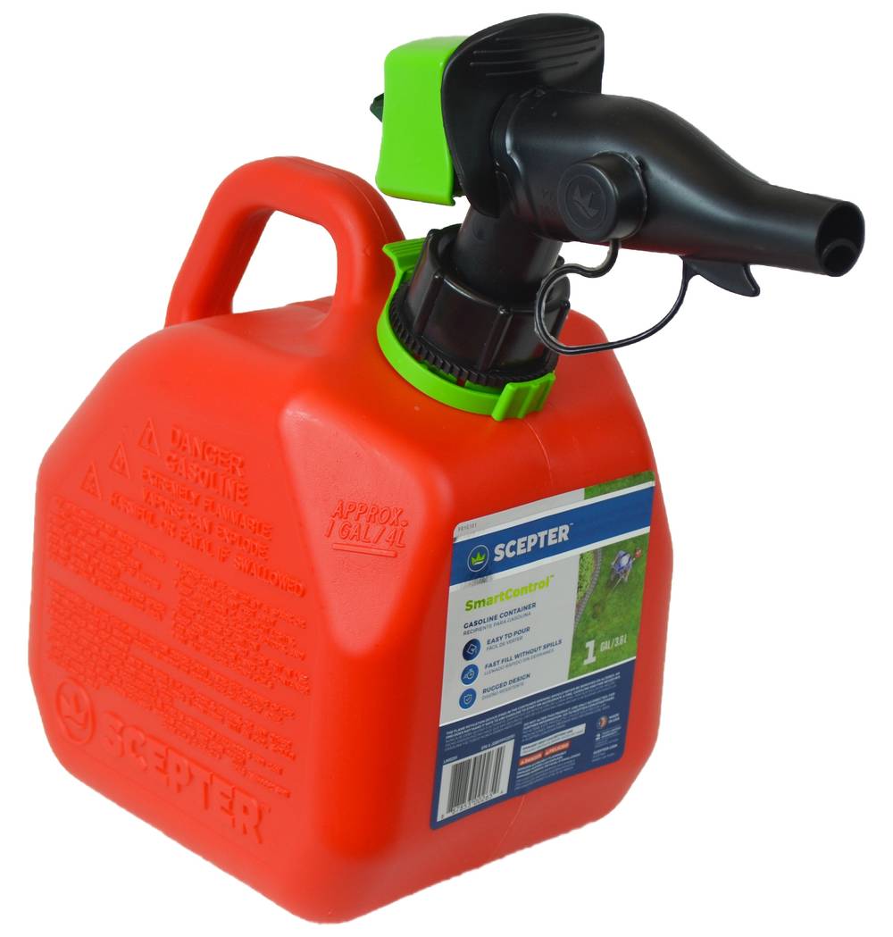 Scepter USA 1-Gallon Red Plastic Gas Can with Self-Venting Spout, CSA Safety Listed, EPA Compliant | FR1G101