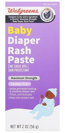 Walgreens Maximum Strength Baby Diaper Rash Paste (2 oz)