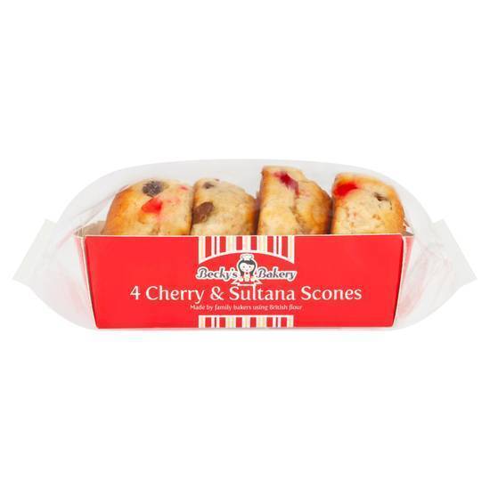 Becky's Bakery Cherry & Sultana Scones 4 Pack
