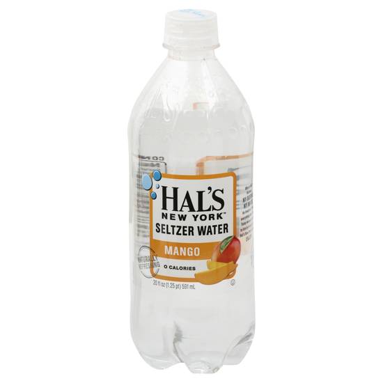 Hal's New York Mango Seltzer Water (20 fl oz)