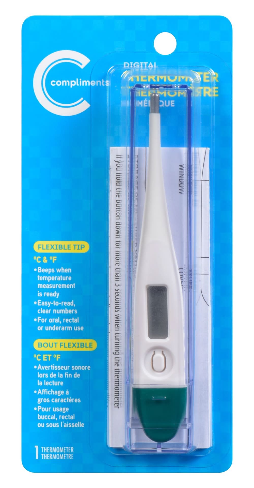 Compliments Digital Flex Tip Thermometer