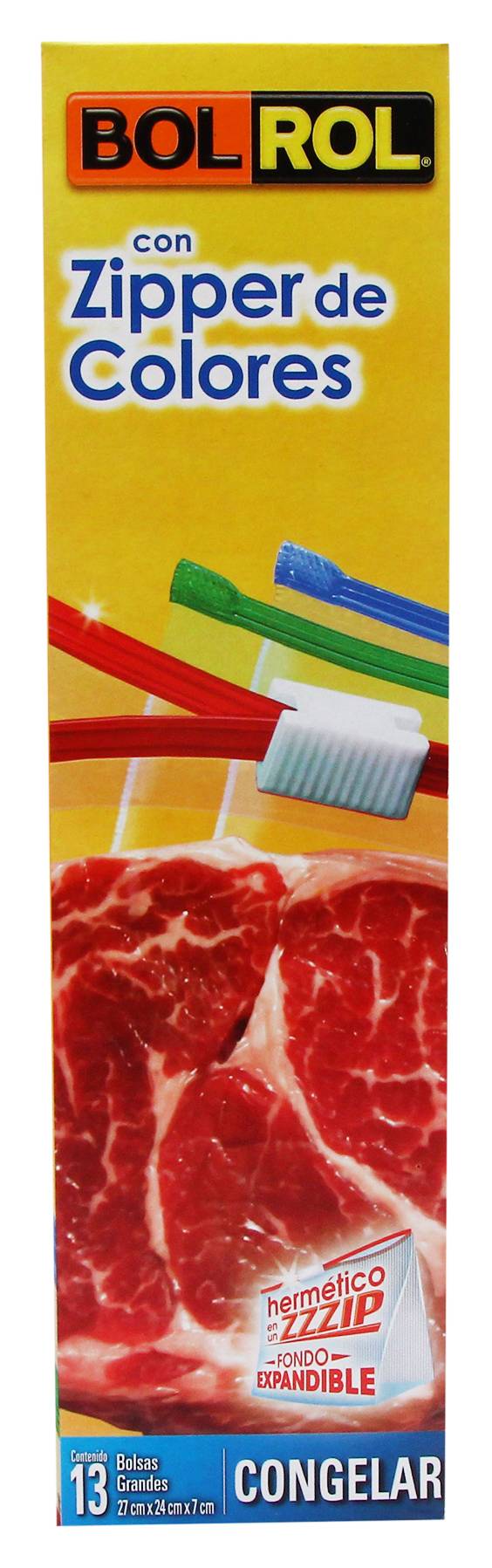 Bol Rol · Bolsas para congelar con zipper (13 un), G (13 un)