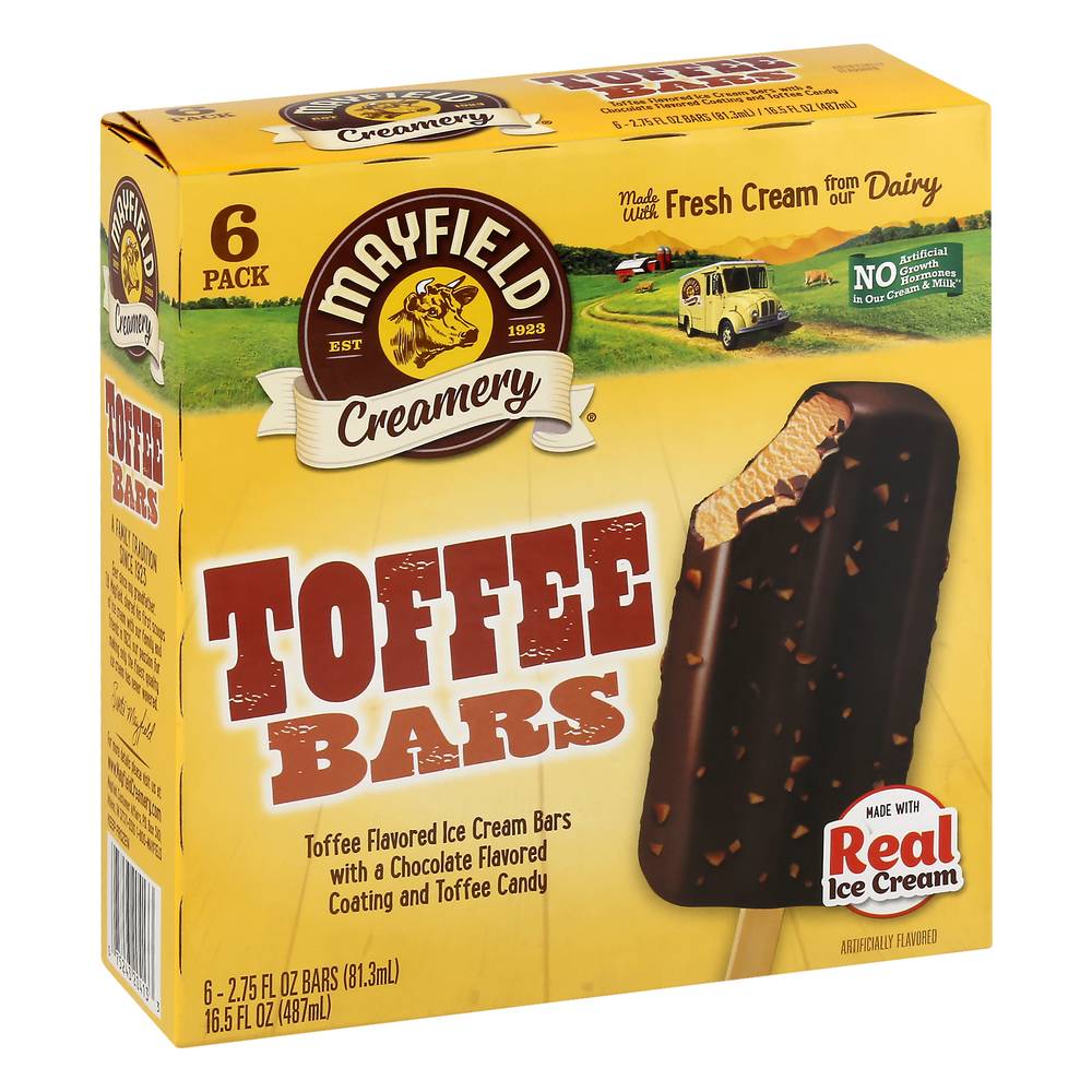 Mayfield Creamery Toffee Ice Cream Bars (6.25 fl oz, 6 ct)