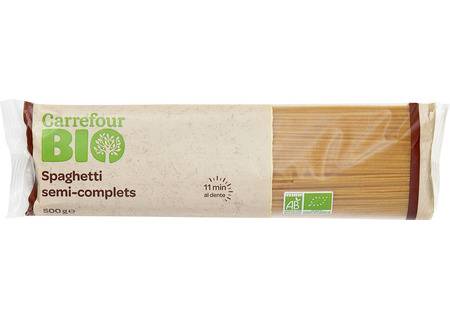 FID -Pâtes spaghetti semi-complets Bio CARREFOUR BIO - le paquet de 500g