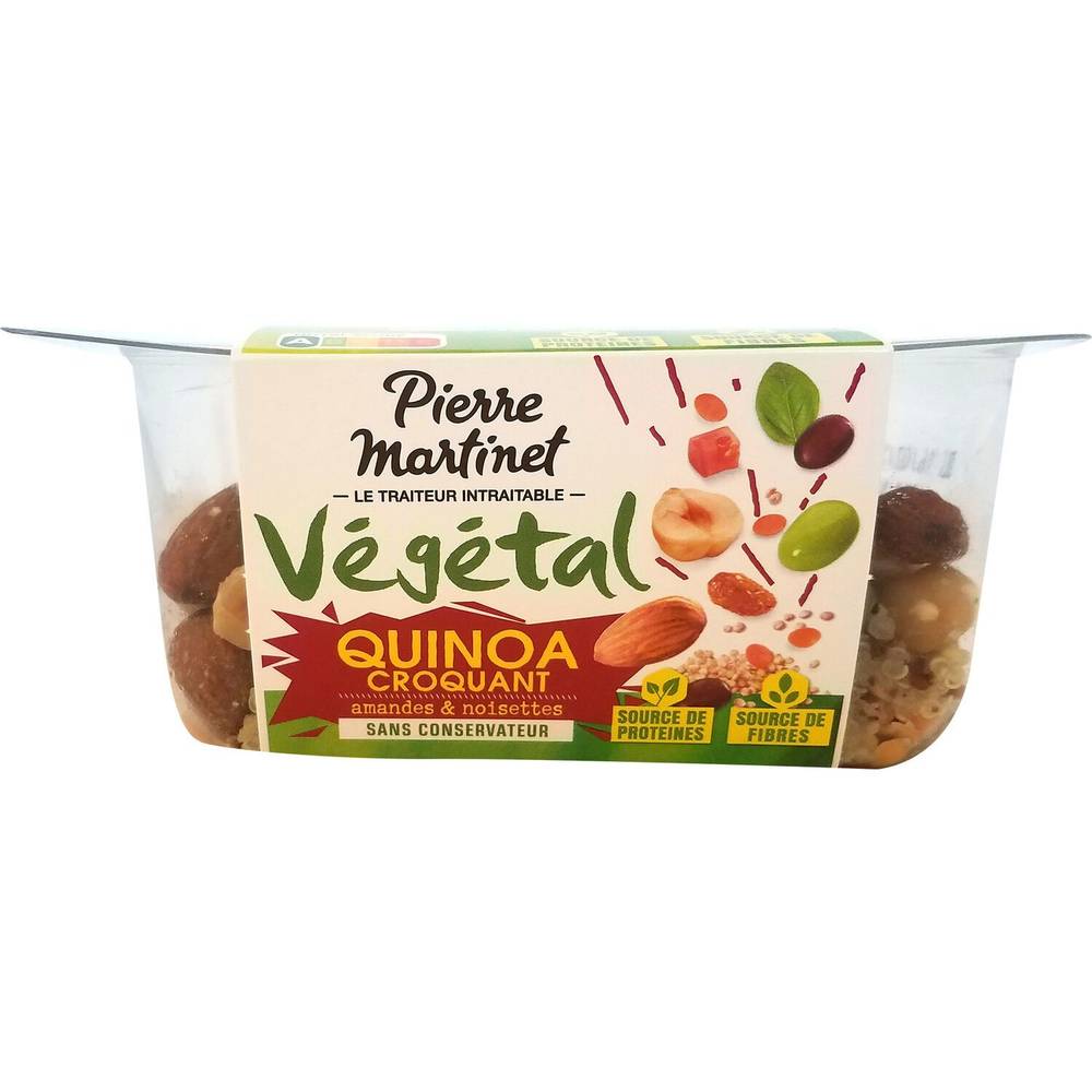 Salade Végétale Quinoa croquant amandes noisettes PIERRE MARTINET - la barquette de 220g