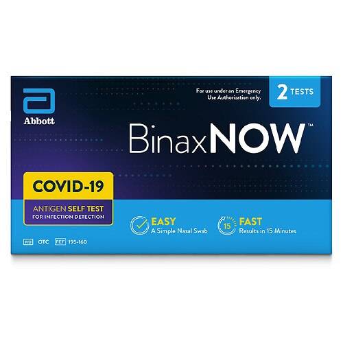 BinaxNOW COVID-19 Antigen Rapid Self-Test at Home Kit - 2.0 ea