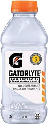 Gatorade Gatorlyte Rapid Rehydration Electrolyte Sport Drink, Cherry-Lime (591 ml)