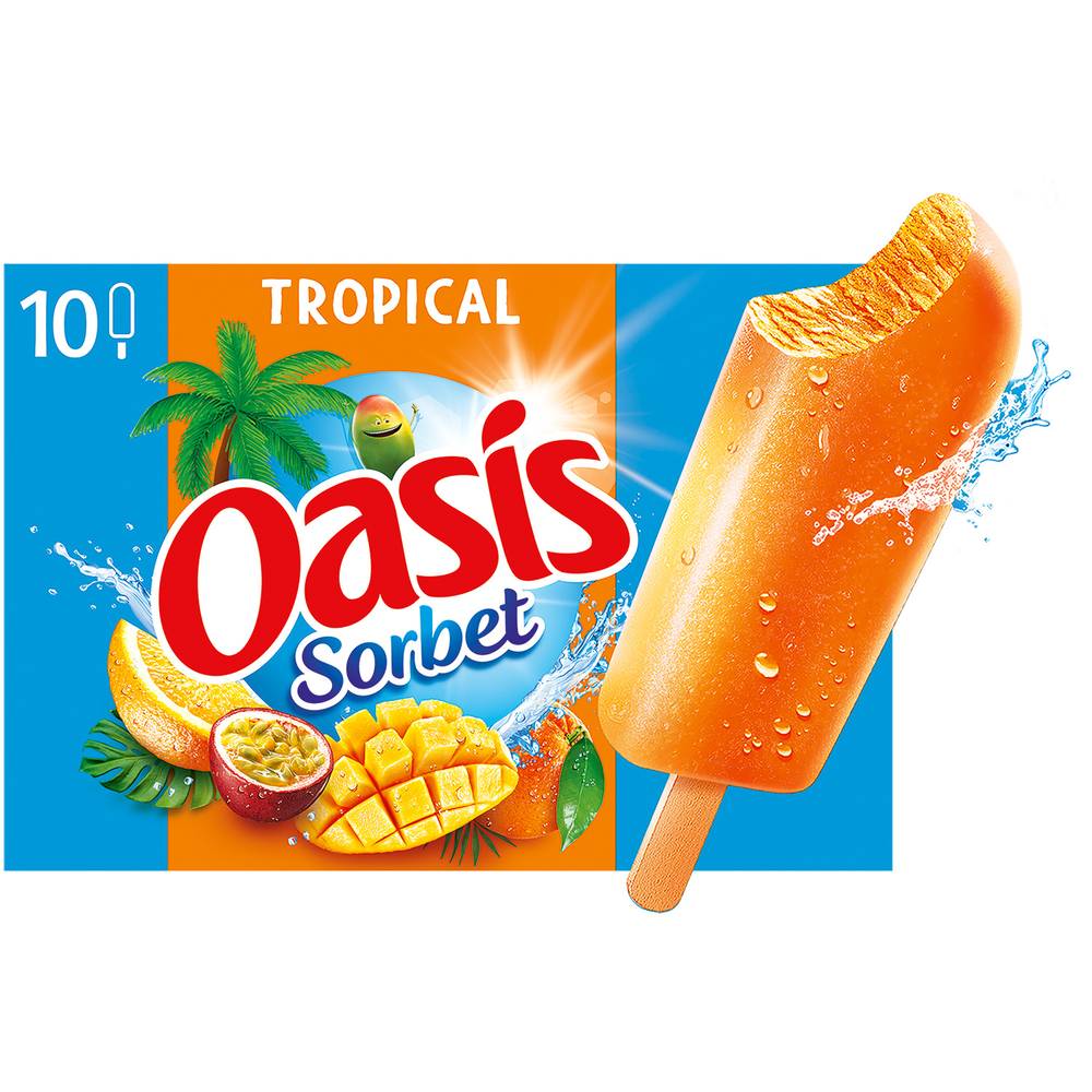 Oasis - Glace sorbet tropical oasis (10 pièce)