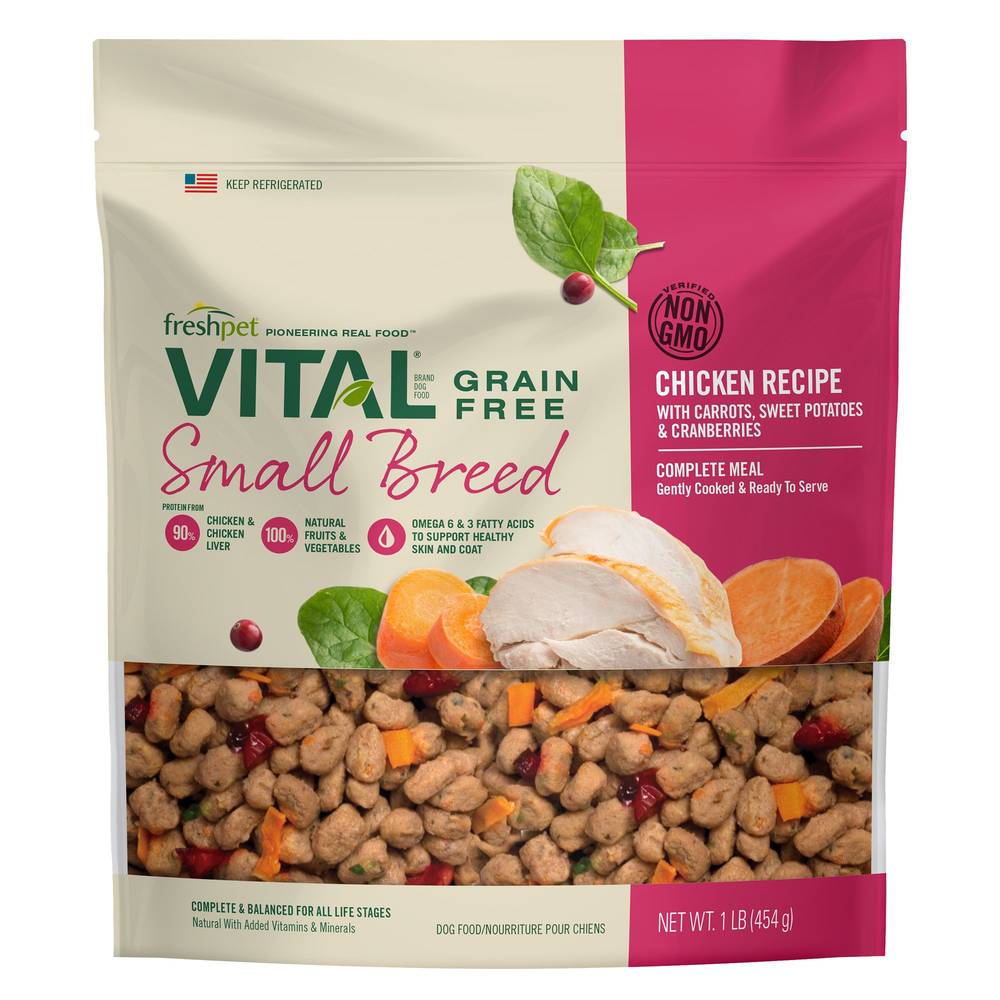 Freshpet® Vital™ Grain Free Complete Meals Small Breed All Life Stage Dog Food (Flavor: Chicken, Size: 1 Lb)