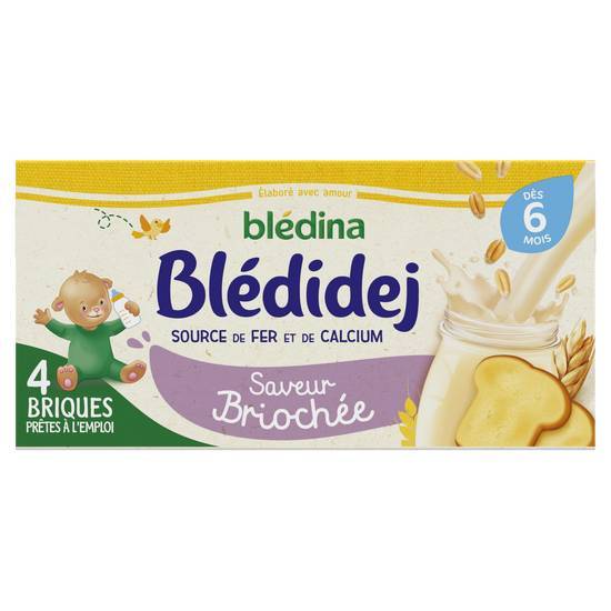 Bledina bledidej saveur briochée 4x250ml dès 6 mois - 1068g