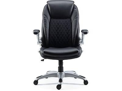 Staples Sorina Ergonomic Bonded Leather Swivel Executive Chair, Black (58262)