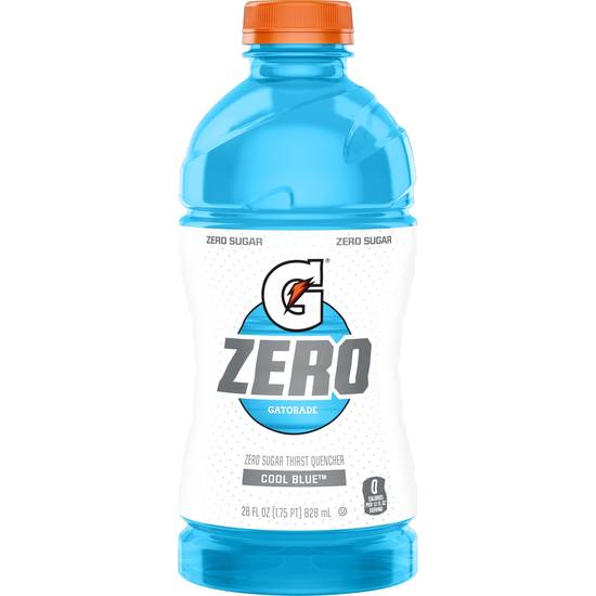 Order Gatorade Zero Sugar Thirst Quencher Cool Blue Bottle (28 oz) food online from Rite Aid store, Shawnee on bringmethat.com