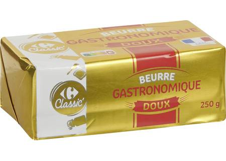 Beurre Doux de Bretagne CARREFOUR - la plaquette de 250g