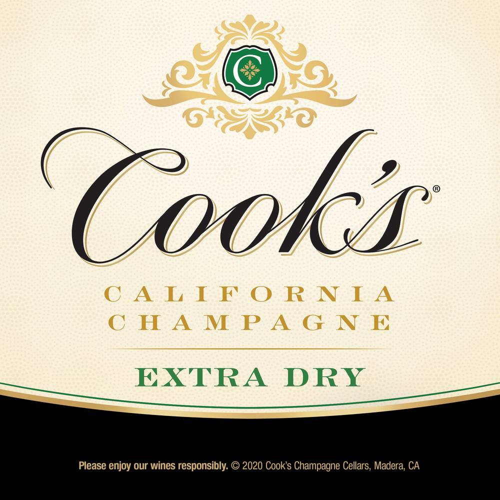 Cook's California Champagne Extra Dry White Sparkling Wine (750 ml)