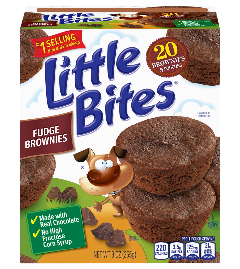 Entenmann's Little Bites Mini Muffins, Fudge Brownies (9 oz, 20 ct)