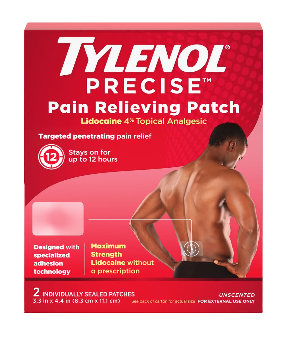 Tylenol Precise Pain Relieving Patches, 3.3x4.4 in (2 ct)