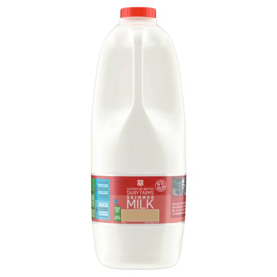 Co-Op British Fresh Skimmed Milk 4 Pints/2.272L