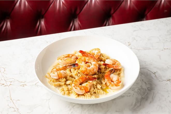 Gluten Free Fusilli with Jumbo Shrimp