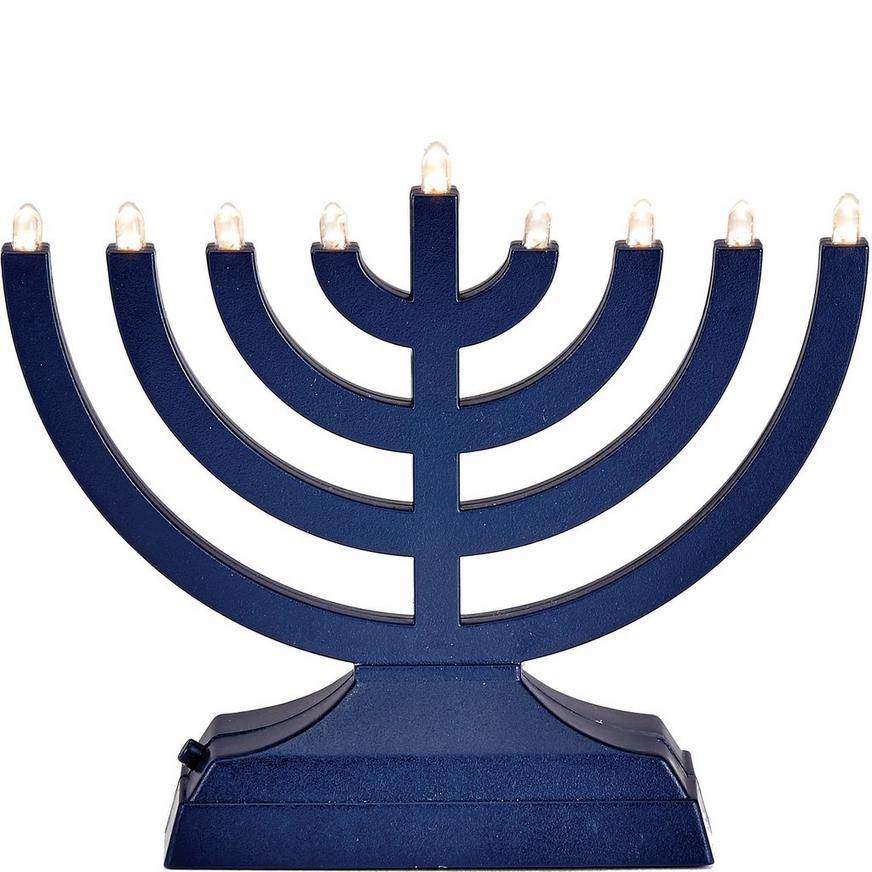 Light-Up Navy Menorah