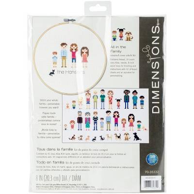 Dimensions Counted Cross Stitch Kit 8" Round-All In The Family (14 Count)