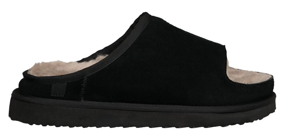 Serra Ladies Genuine Suede Slide - Black Size 9