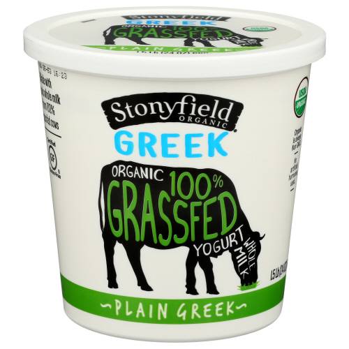 Stonyfield Organic Plain Grassfed Greek Yogurt