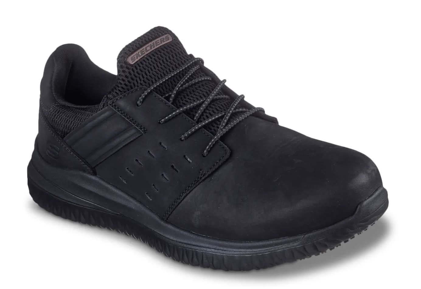 Skechers Delson 3.0 Sr Work Sneaker - Men's (Black Wide - 9)