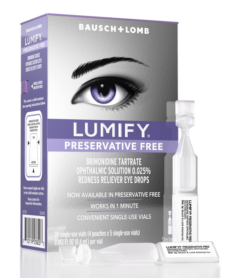 Lumify Preservative Free Redness Reliever Eye Drops (20 x 0.01 fl oz)