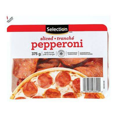 Selection · Tranches de pepperoni (375 g) - Pepperoni slices (375 g)