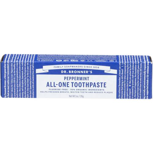 Dr. Bronner's Peppermint All-One Travel Toothpaste