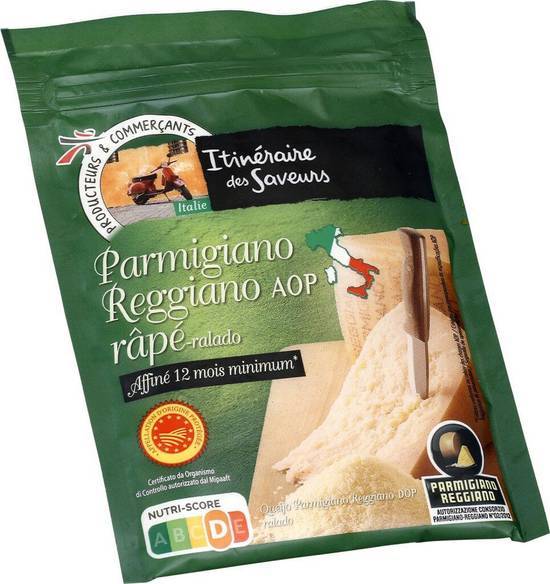 Parmigiano reggiano aop râpé - itinéraire des saveurs - 60g