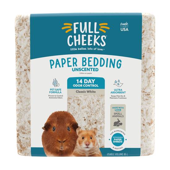 Full Cheeks™ Odor Control Small Pet Paper Bedding - Classic White (Size: 85 L)