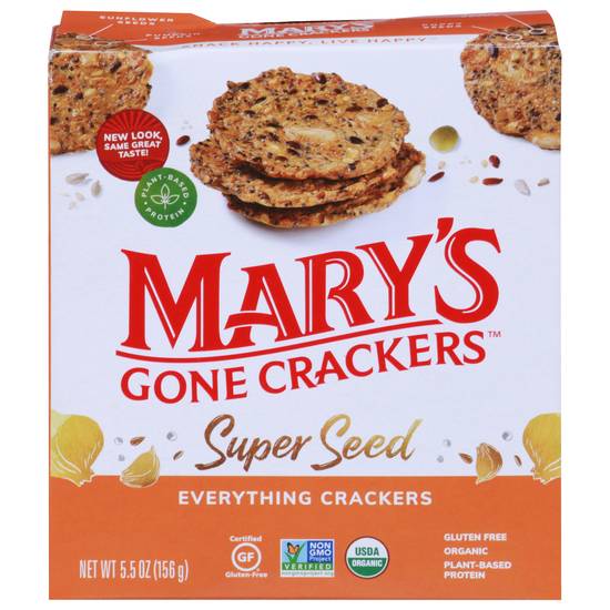 Mary's Gone Crackers Super Seed Everything Crackers