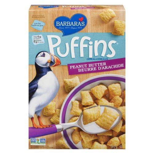Barbara's · Puffins cereal peanut butter - Céréales Puffins au beurre d'arachides (312 g - 312g)