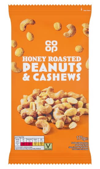 Co-op Honey Roasted Peanuts & Cashews (175g)