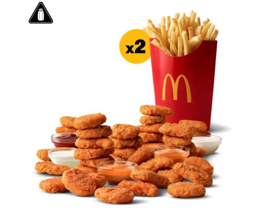 40 pc. Spicy Chicken McNuggets® & 2 Large Fries