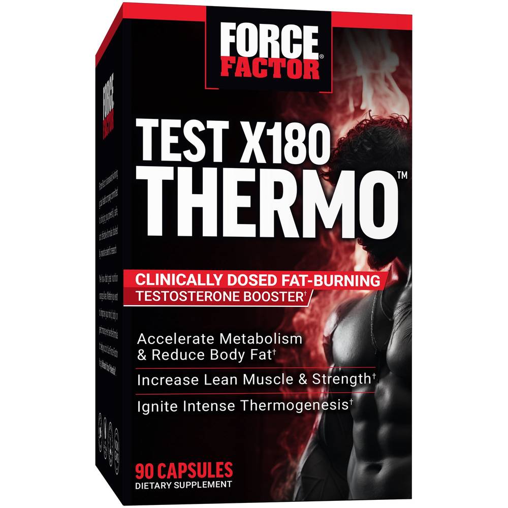 Force Factor Test X180 Thermo Testosterone Booster Capsules (90 ct)