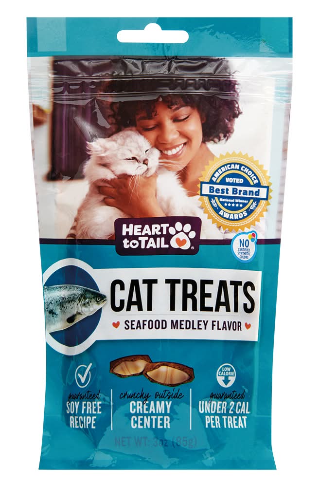 Heart to Tail Cat Treats, Seafood Medley (3 oz)