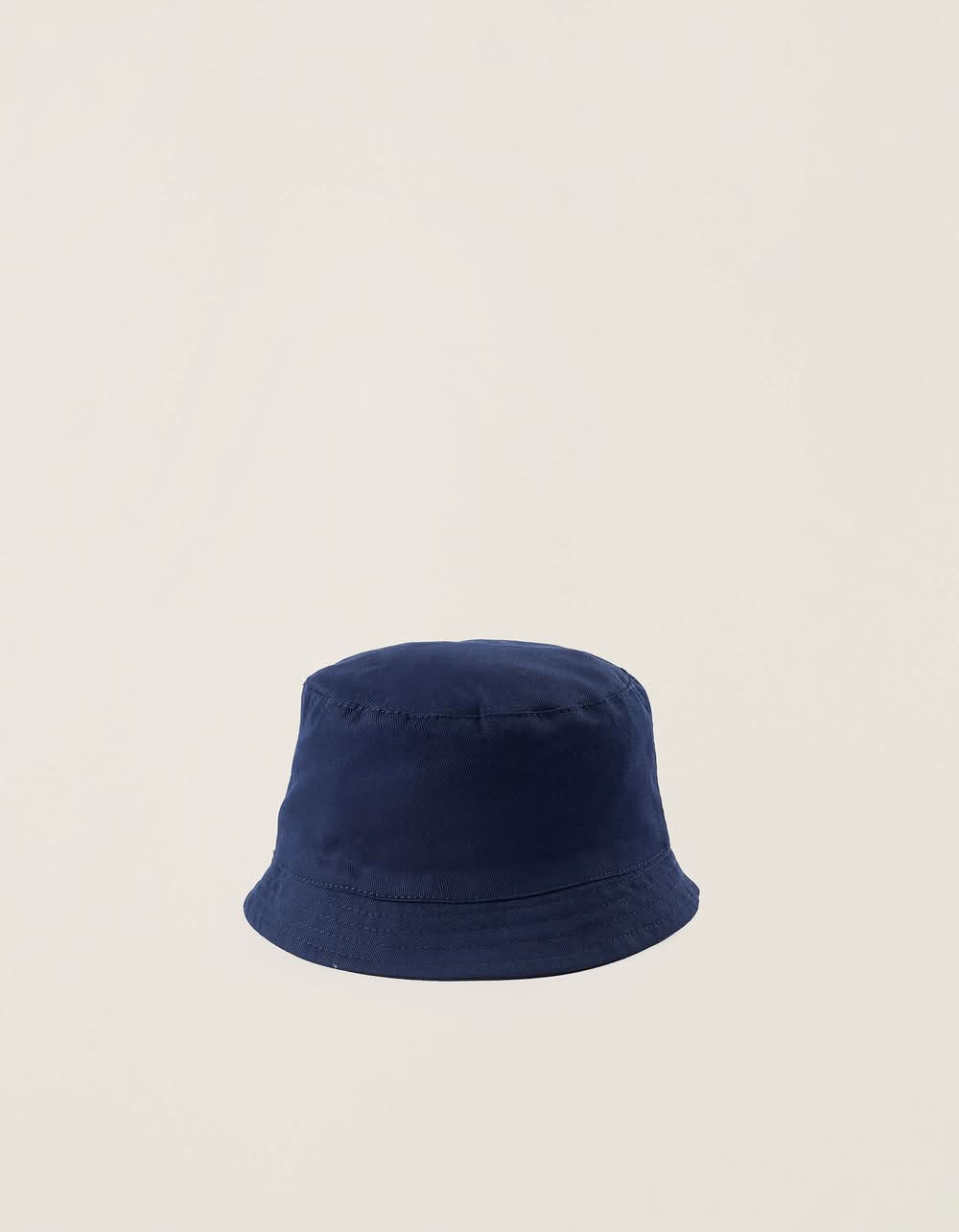 Chapéu De Sarja Com Tiras Laterais Para Recém-Nascido E Bebé (Azul Escuro - 1/6M)