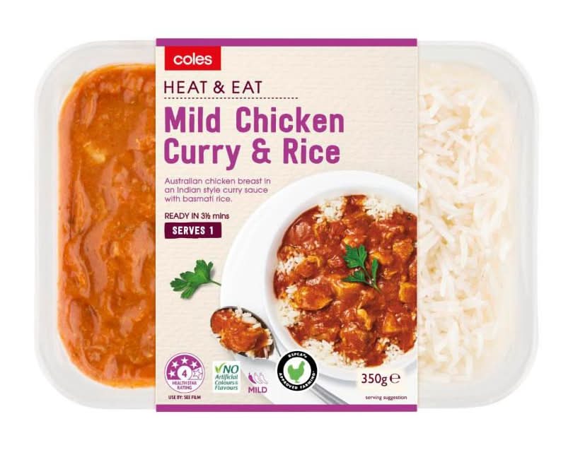 Coles Meals Indian Chicken Curry With Rice