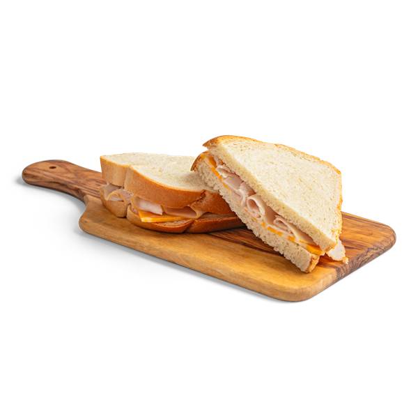 Mealtime Mesquite Smoked Turkey Breast and Colby Jack Cheese Sandwich on White Bread