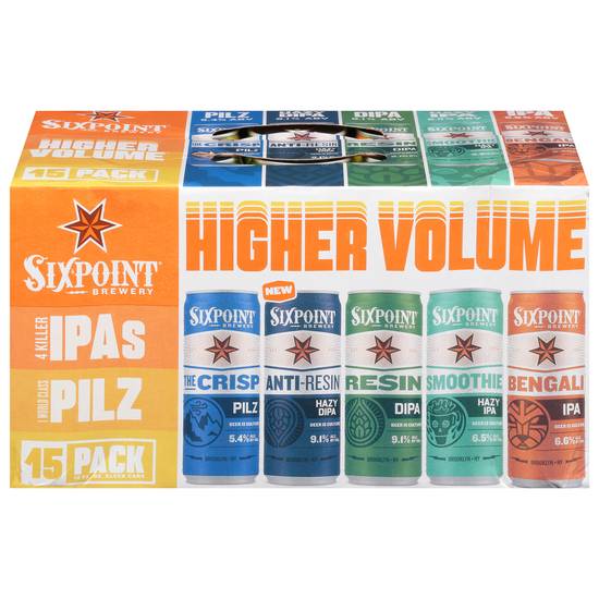 Sixpoint Brewery Higher Volume Beer (15 pack, 12 fl oz)