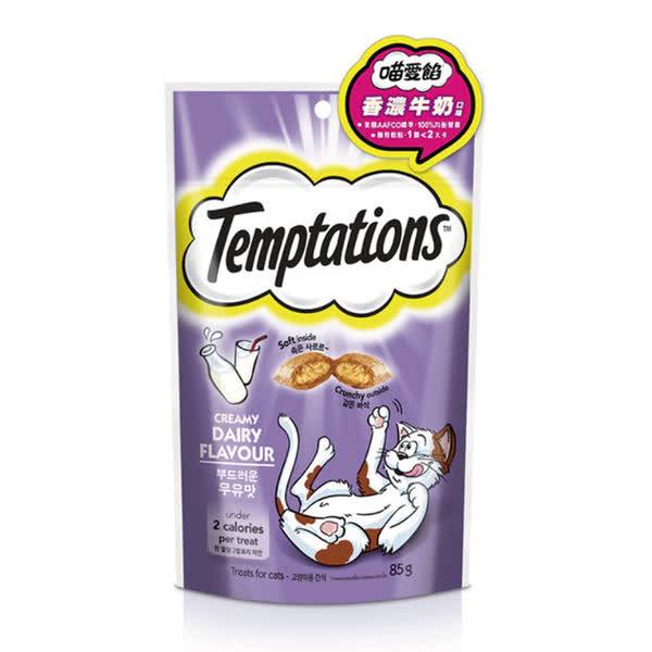 Temptations喵愛餡貓餡餅(紫)-香濃牛奶75g/8853301001489