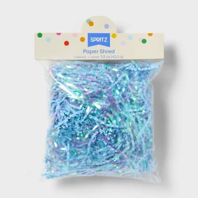 Spritz Iridescent Paper Shred, Blue (1.5 oz)