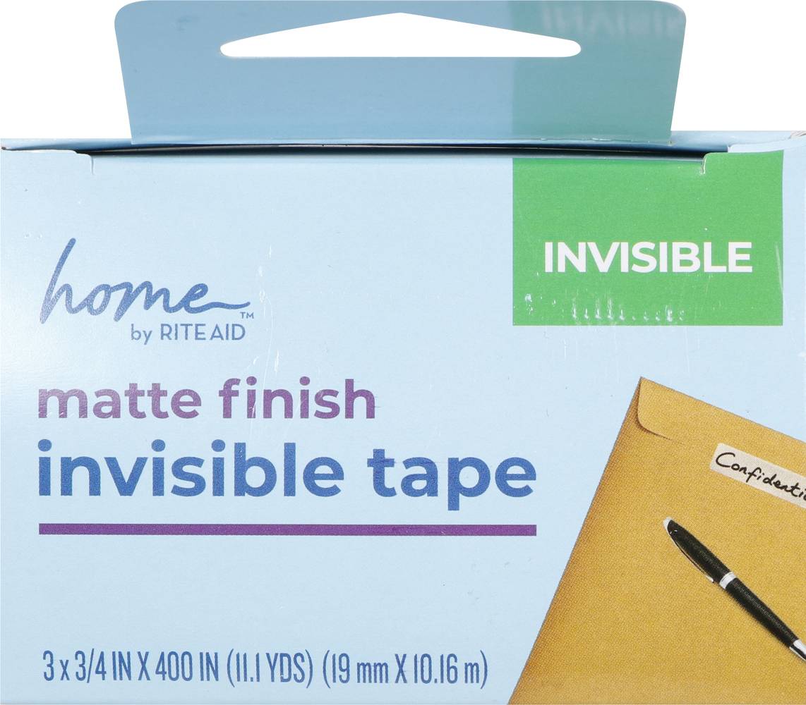 Rite Aid Home Matte Finish Invisible Tape, 3/4 In X 400 In - 3 Ct