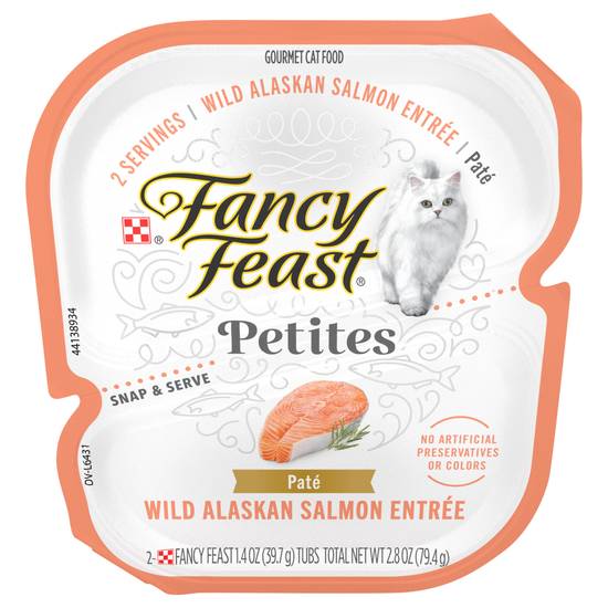 Fancy Feast Petites Wild Alaskan Salmon Entree Pate Cat Food (2 x 1.4 oz)