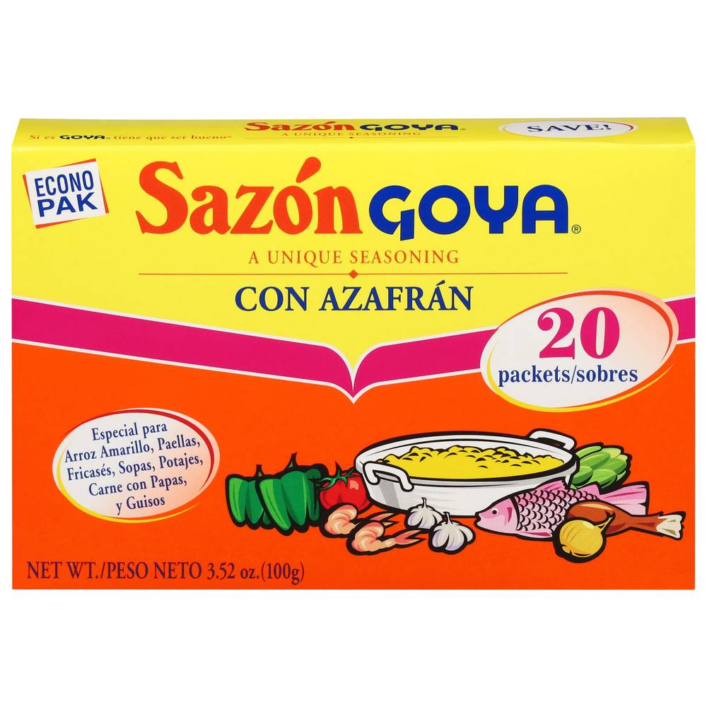 Sazon Goya Con Azafran Seasoning (3.6 oz)