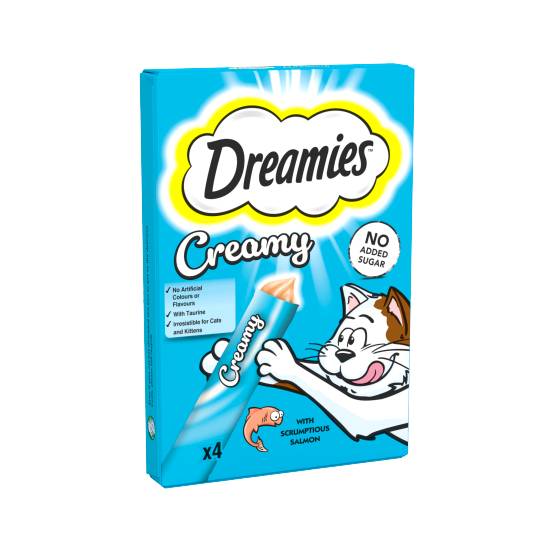 Dreamies Creamy Snack Cat & Kitten Treat With Salmon (4 pack)