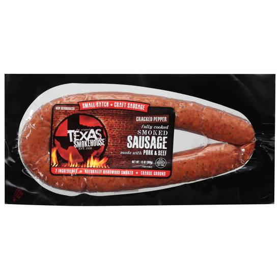 Texas Smokehouse Cracked Pepper Smoked Sausage (pork & beef)